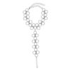 N6889c Chaine de pied en or plaqué originale large maille femme - Bijoux de pied en ligne Ninanina