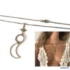 N6900h Collier lune soleil étoile acier inoxydable argent - Bijoux Colliers en ligne Ninanina