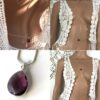 N6906e Sautoir amethyste argent femme pendentif goutte violet - Bijoux Colliers en ligne Ninanina