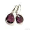 N6907 Boucles d'oreilles Améthyste Argent pierre de naissance février - Bijoux Boucles d oreilles en ligne Ninanina