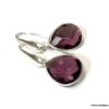 N6907b Boucles d'oreilles Améthyste Argent pierre de naissance février - Bijoux Boucles d oreilles en ligne Ninanina