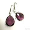N6907d Boucles d'oreilles Améthyste Argent pierre de naissance février - Bijoux Boucles d oreilles en ligne Ninanina