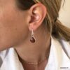 N6907h Boucles d'oreilles Améthyste Argent pierre de naissance février - Bijoux Boucles d oreilles en ligne Ninanina