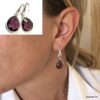 N6907i Boucles d'oreilles Améthyste Argent pierre de naissance février - Bijoux Boucles d oreilles en ligne Ninanina