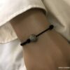 N6908a Bracelet homme Labradorite cordon cuir reglable - Bijoux Bracelets en ligne Ninanina