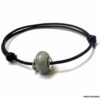 N6908b Bracelet homme Labradorite cordon cuir reglable - Bijoux Bracelets en ligne Ninanina