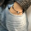 N6908e Bracelet homme Labradorite cordon cuir reglable - Bijoux Bracelets en ligne Ninanina