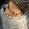 N6908f Bracelet homme Labradorite cordon cuir reglable - Bijoux Bracelets en ligne Ninanina