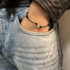 N6908g Bracelet homme Labradorite cordon cuir reglable - Bijoux Bracelets en ligne Ninanina