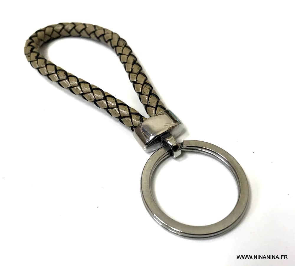 Porte Clé Mousqueton Cuir Homme