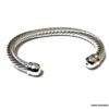 N6912 Bracelet jonc epais homme argent plaqué ouvert maille tresse - Bijoux Bracelets en ligne Ninanina