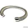 N6912D Bracelet jonc epais homme argent plaqué ouvert maille tresse - Bijoux Bracelets en ligne Ninanina