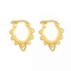 N6629 Mini créoles dorées boheme chic argent 925 plaqué or - Bijoux Boucles d oreilles en ligne Ninanina