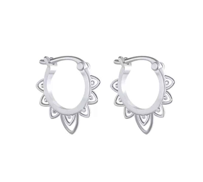 N6629b Mini créoles dorées boheme chic argent 925 plaqué or - Bijoux Boucles d oreilles en ligne Ninanina