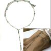 N6922a Bracelet perles vertes et acier inoxydable argent pour le pied - Bijoux Bracelets en ligne Ninanina