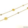 N6943m Chaîne de taille or 18 carats plaqué oxyde de zirconium blanc - Bijoux Chaines en ligne Ninanina