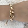N6950b Bracelet feuilles plaqué or femme style boheme chic - Bijoux Bracelets en ligne Ninanina