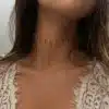 N6951 Collier ras de cou perle artisanal - bijou acier doré femme - Bijoux colliers fmmes en ligne Ninanina