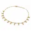 N6951a Collier ras de cou perle artisanal - bijou acier doré femme - Bijoux colliers fmmes en ligne Ninanina