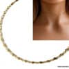 N6975d Ras du cou en or plaqué - collier femme losange doré artisanal - Bijoux Colliers femmes en ligne Ninanina