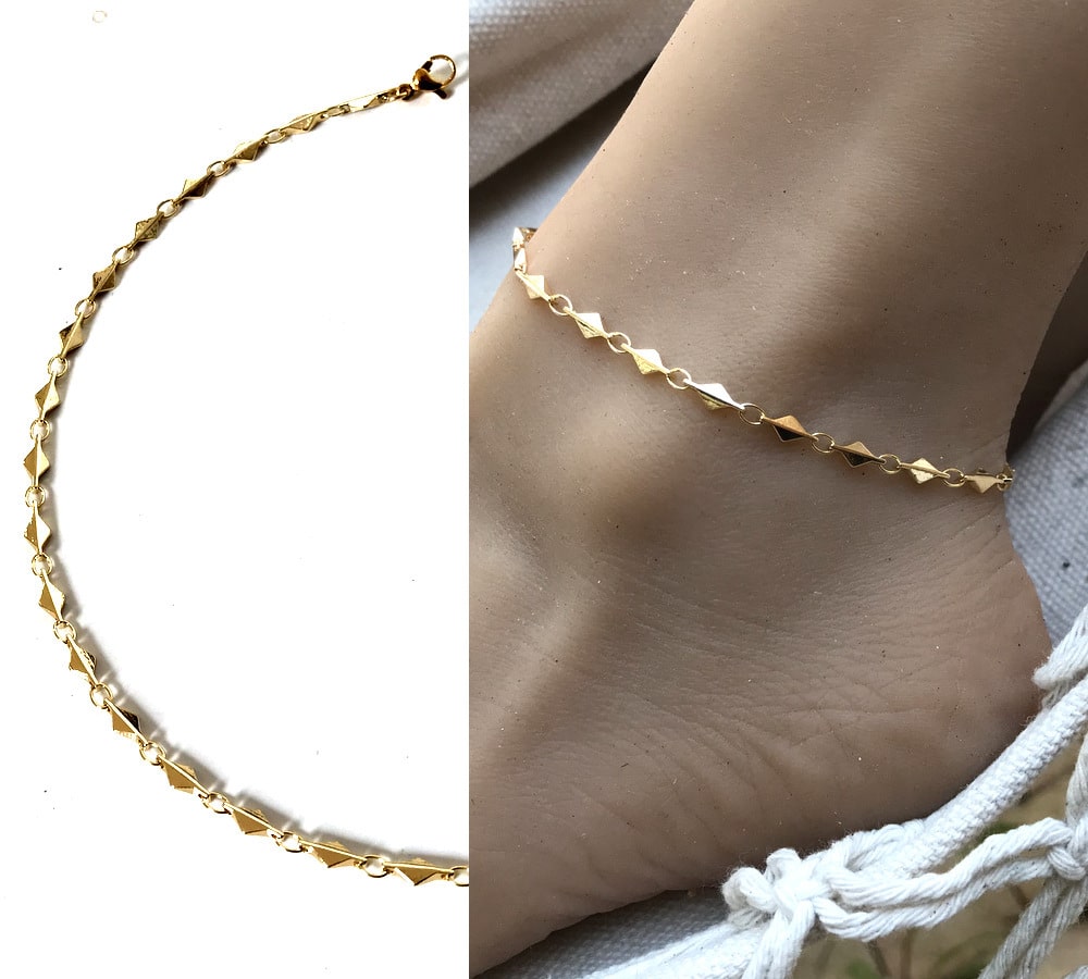 Bracelet cheville femme or LOKELANI – Mer Aux Trésors