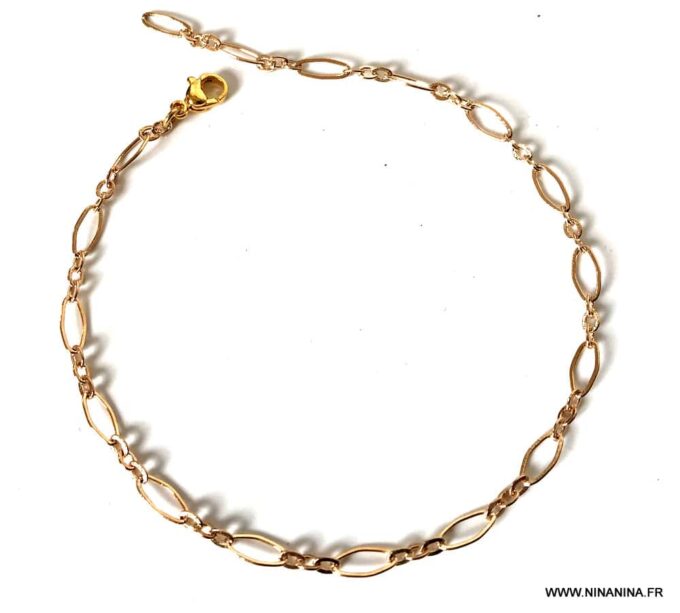 N6977e Chaine ras de cou plaqué or - collier femme doré - Bijoux Colliers en ligne Ninanina