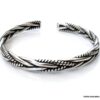 N6985a Bracelet de cheville large et rigide argent plaqué femme - Bijoux Bracelets en ligne Ninanina