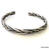 N6985d Bracelet de cheville large et rigide argent plaqué femme - Bijoux Bracelets en ligne Ninanina