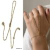 N6988k Bracelet d'esclave or plaqué - Chaine de main femme dorée - Bijoux Bracelets en ligne Ninanina