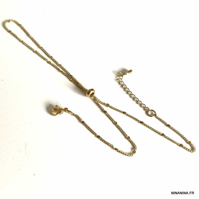 N6988l Bracelet d'esclave or plaqué - Chaine de main femme dorée - Bijoux Bracelets en ligne Ninanina