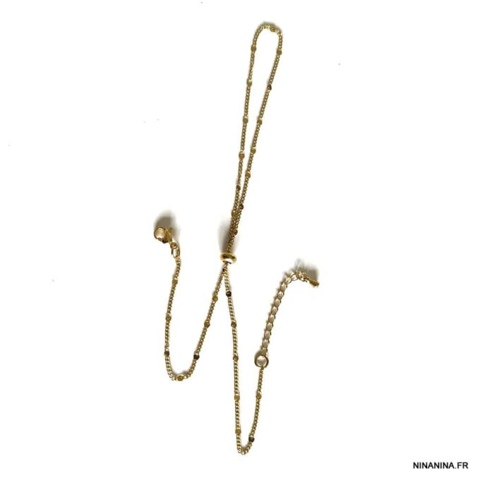 N6988n Bracelet d'esclave or plaqué - Chaine de main femme dorée - Bijoux Bracelets en ligne Ninanina