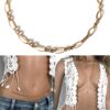 N7004c Chaine de taille en or plaqué femme maille fantaisie dorée - Bijoux de corps en ligne Ninanina
