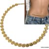 N7008a Chaine ventre or plaqué femme pastille dorée - Bijoux de corps en ligne Ninanina
