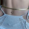 N7008e Chaine ventre or pour femme avec pastille dorée - Bijoux de corps en ligne Ninanina