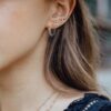 N7035b Mini créole argent 925 massif femme boheme chic - Bijoux Boucles d'oreilles en ligne Ninanina
