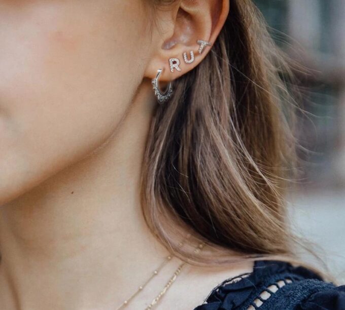 N7035b Mini créole argent 925 massif femme boheme chic - Bijoux Boucles d'oreilles en ligne Ninanina