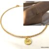 N7037a Chaine pour cheville femme pendentif soleil argent Plaqué Or - Bijoux de pied en ligne Ninanina