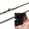 N7040e Chaine torsade pour homme Acier inoxydable chirurgical argent - Bijoux Chaines en ligne Ninanina