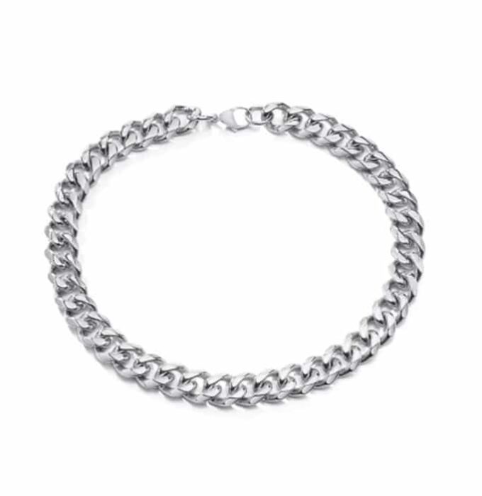 N7044B Chaine Homme Grosse Maille Gourmette Acier Inoxydable - Bijoux Chaines en ligne Giova