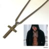 N7048a Chaine homme croix Acier inoxydable argent - collier gothique - Bijoux Hommes gothiques en ligne Ninanina