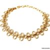 N7055d Bracelet cheville bohème plaqué or - Chaine large maille dorée - Bijoux de pied en ligne Ninanina