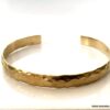 N7060 Bracelet en laiton doré femme - Manchette fine or martelé - Bijoux Bracelets en ligne Ninanina
