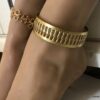 N7064d Bijou de cheville femme en laiton doré - Bracelet pied bohème - Bijoux de pied en ligne Ninanina