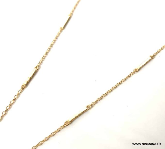 N7074i Collier Amazonite femme doré - Sautoir argent plaqué or - Bijoux Colliers en ligne Ninanina