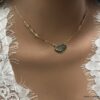 N7076a Pendentif en Labradorite - Collier chaine plaqué or et zirconium - Bijoux Colliers en ligne Ninanina