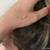 N7086 Bracelet pouce plaqué or - chaine main doigt poignet zirconium - Bijoux Bracelets en ligne Ninanina