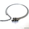 N7108a Bracelet de cheville indien en argent chaine acier inoxydable - Bijoux de pied en ligne Ninanina