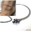 N7108e Bracelet de cheville indien en argent chaine acier inoxydable - Bijoux de pied en ligne Ninanina