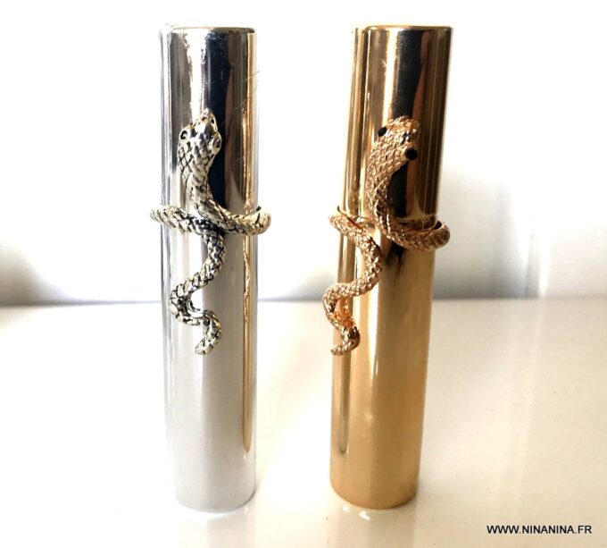 N7194i Flacon parfum serpent - Vaporisateur rechargeable doré - Accessoires der mode en ligne Ninanina