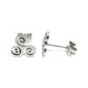 N7136 Boucles d oreilles triskel clou Acier inoxydable argente - Bijoux d'oreille hommes en ligne Ninanina